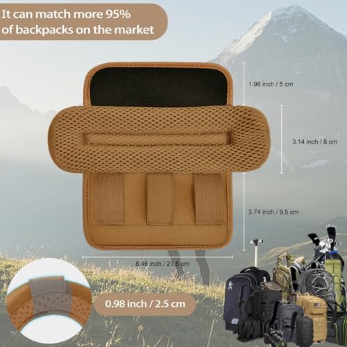 ZINMARK 2-Pack Shoulder Pad Ultra-Thick Tactical Vest Cushion for Laptop Bags, Messenger Bags, Briefcase Bags, Luggage Bags, Tool Bags, Travel Bags and Most Bags, Khaki - color: Khaki