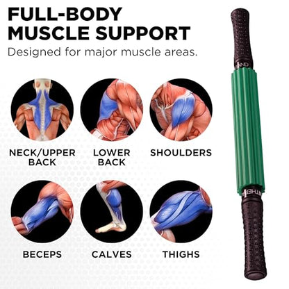 Theraband 13076 Muscle Roller Stick for Self-Myofascial Release, Deep Tissue Massage Rolling Pin, Trigger Point Release and Muscle Soreness, Old Version, One Size - style: Standard