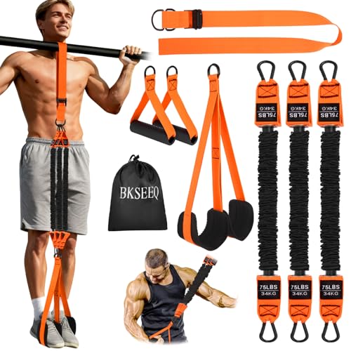 Two Foot Pull Up Assistance Bands,Heavy Duty Pull Up Workout Bands,Adjustable Weight/Size with Comfortable Fabric Feet/Knee Rest for Home Gym Strength Training - color: Orange
