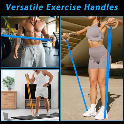 J Bryant Wooden Resistance Band Handles for Deadlifts and Strength Training – Ergonomic Grip for Loop Bands – Durable Handles for Home Gym Workouts