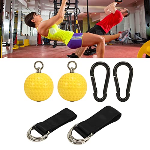 Pull Up Ball Grip, Climbing Pull Up Power Ball Hold Grips, Climbing Ball Handles with Straps for Bouldering Strength Training Fitness