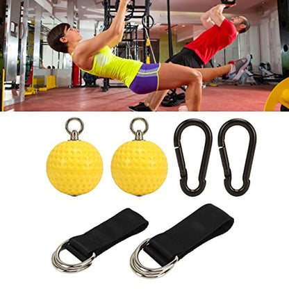 Pull Up Ball Grip, Climbing Pull Up Power Ball Hold Grips, Climbing Ball Handles with Straps for Bouldering Strength Training Fitness