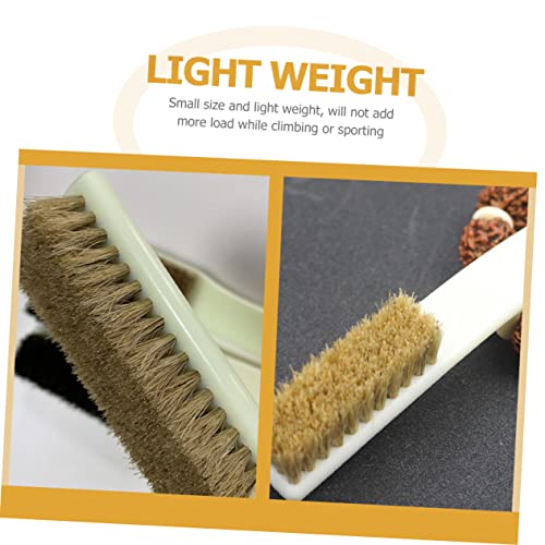 ERINGOGO 2Pcs Bouldering Brush Portable Sports Cleaning Brush with Sturdy Handle Wild Boar Bristles for Rock Climbing and Boulder Stone Cleaning for Climbers and Outdoor