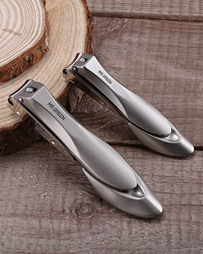 Nail Clippers for Thick Nails, Professional Nail Cutter with Catcher, Medical Grade Stainless Steel, Sharp and Durable Nail Clipper Kit for Men and Women, Bionics Design(Small and Big) M-1210plus - color: M-1210plus