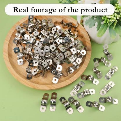 500 PCS 1/2 Inch Stainless Steel Rigid Pipe Strap, M12 Conduit Clamps, U Bracket Mounting Clamps with Two Hole, U Tube Pipe Clamp for Chemical Industry, Commercial - size: 500 PCS 1/2 Inch