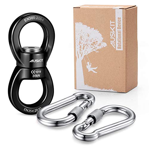 Black Swing Swivel, 35 KN Safest Rotational Device Hanging Accessory - color: Black, size: 35 KN