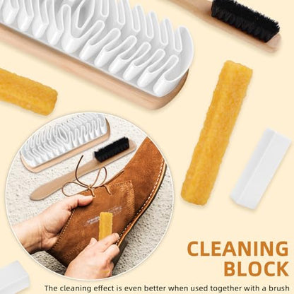 6Pcs Suede Brush Eraser Cleaner Kit Magic Rubber Shoe Brush for Ugg Suede Cleaing Kit Nubuck Brush Soft Lazy Shoe Eraser for Nubuck Bag Clothes Boots Cleaner