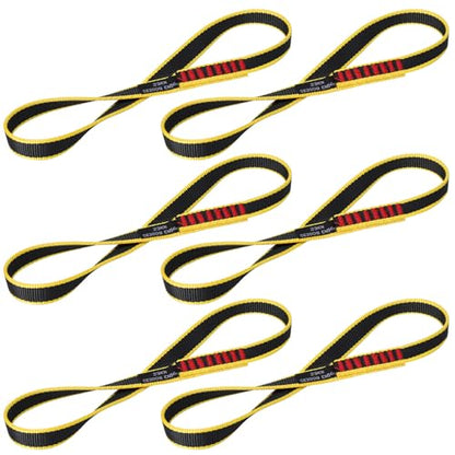 20MM Nylon Climbing Sling Runner 23KN CE2008/EN566 Rock Climbing Webbing Straps for Rock Climbing, Rappelling, Swing, Yoga Hammock etc - size: 30cm/ 12inch |Pack of 6