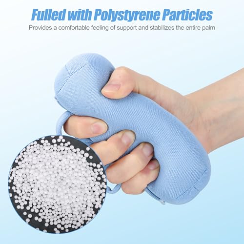 Palm Protector for Hand Contracture with Finger Separators | Hand Contracture Cushion for Stroke,Parkinson,Dementia, Arthritis, Moisture-wicking Polyester, Polystyrene Filling - style: 1 pcs