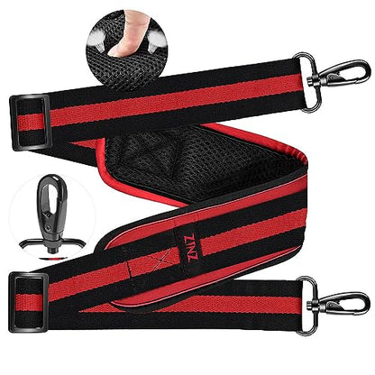 ZINZ Ultra-Thick Fixed Pad Shoulder Strap 76-inch Universal Bag Strap with Breathable Cushion and Dual Balanced Adjustable Buckles for Laptop Bag Luggage Messenger Bag Crossbody etc -Stripe-BRB - color: Stripe-brb
