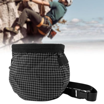 Climbing Chalk Bag Chalk Carrier Bag with Waist Belt Drawstring Closure Storage Pouch for Disc Golf Workout Weight Lifting