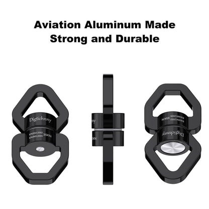 35KN Swing Swivel with Swivel Carabiner, Black, 2 Pack | For hanging chairs, aerial yoga, hammocks, tire swings, kids' swings, gym rings, web tree swings, smooth rotation - color: Black, size: 2 pack with carabiners