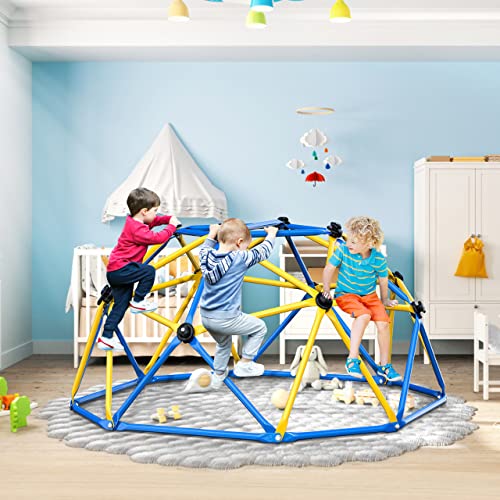 Climbing Dome Jungle Gym 6ft Outdoor Playset Kids Playground Equipment - color: Black Climbing Grips
