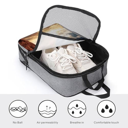Rock Climbing Sports Shoe Bag with Zipper Closure,Storage Bags with Handle And Portable,Water-Resistant Shoe Pouch Travel Essentials