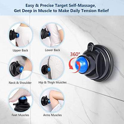 Mountable Massage Ball 3-in-1 Muscle Recovery Massager for Pain Relief | Myofascial Release,Deep Tissue Trigger Point Therapy,Wall Mounted,Home/Gym,Three Different Balls,Hot/Cold Therapy,Replace - style: 1 - Pack - Mountable Ball Kit