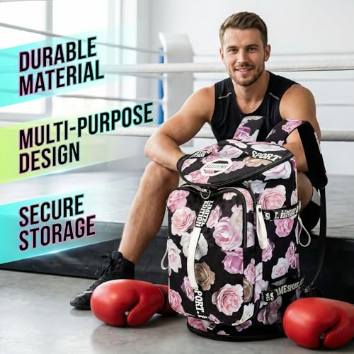 Gym Duffle Bag Backpack with Shoe Compartment,4 ways Travel Backpack for Women and Men,Multi-Functional Weekender bag with Waterproof Layer&Laptop Compartment for Fitness, Travel,Camping - color: Red