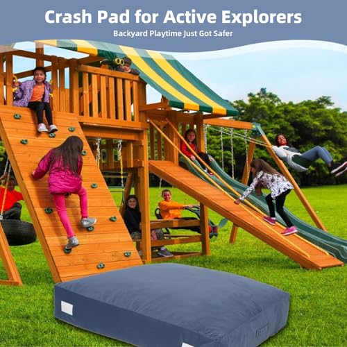 whiffee Upgraded Crash Pad for Kids Sensory with Handle,Soft Foam Blocks - Crash Pads for Autistic Children Indoor Jump Climb, Kids Autism Sensory Crash Mat with Anti-Slip Washable Cover - size: 3FT x 4FT
