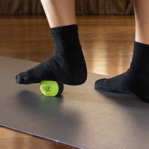 Deep Recovery Deep Tissue Massage Balls for Yoga and Self Myofascial Release, Foam Trigger Point Balls for Mobility and Recovery, Feet, Back, Neck, Legs and Arms (2 Pack, Green) - color: Green