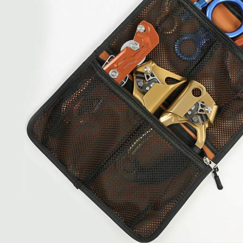 Rock Climbing Gear Bag | 320T Nylon Scratch Proof Organizer | Equipment Clip & Equipment Holder for Mountaineering/Outdoor Sports | Portable with Partitions