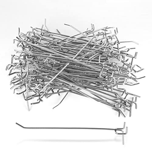 100Pack 8 Inch Pegboard Hooks, Pegboard Hook Organizer for Organizing Various Tools, Pegboard Metal Shelving Hooks Peg Board Asseccories
