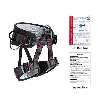 Climbing belts, Thicken Professional Safety Belt for Caving Rock Climbing Fire Rescuing Rappelling Tree and Outdoor Adventure Activities