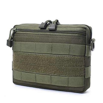Azarxis Equipment Multi-Purpose Tactical EDC Admin MOLLE Pouch Utility Tools Bag Organizer Military Waist Belt Modular Attachment - color: #04 - Green