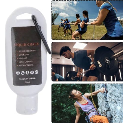 Gym Chalk Liquid Grip Enhancer Sports Powder | Weightlifting Anti-Skid Chalk for Rock Climbing Badminton Weightlifting Gymnastics Fitness Tennis Golf - color: 50ML