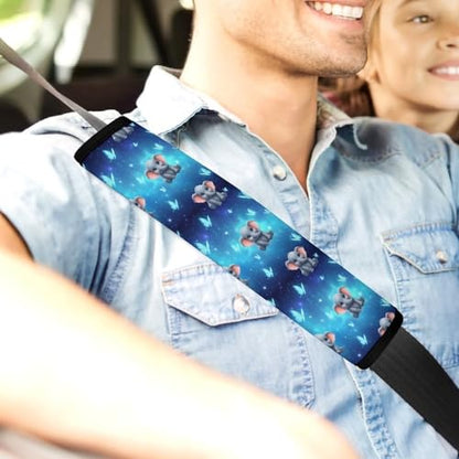 Universal Fit Seat Belt Shoulder Pad for Adult Use, Most Cars, 2 Pack Cute Butterfly Elephant Harness Pads Strap Pressure Relief - color: Pattern 686