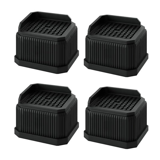 4 Pack Stackable Treadmill Incline Riser Blocks, Height Lift for Leveling & Uphill Training, Heavy Duty Support up to 4000 lbs, for Gym and Home Use - color: Black, size: 1 layer(2nches)