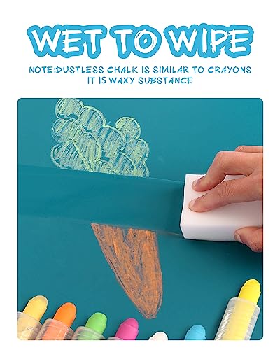 NewFamily 36-Color Dustless Chalk with Holders, Non-Toxic Washable Sidewalk & Blackboard Chalk for Kids' Toddler Art & Indoor Play - style: 36Colors Chalk Set
