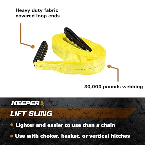 KEEPER (02638 16' x 3" Lift Sling (Pack of 2) - size: 3” x 16’ (Pack of 2)