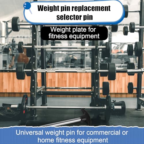 NQEUEPN Crescent-Shaped Weight Stack Pins, Pin Tensile 3/8Inch/0.95cm Diameter 4.4Inch/11.2cm Locking Space Heavy-Duty Gym Weight Plate Pin for Home Gym Exercise Machine Accessories