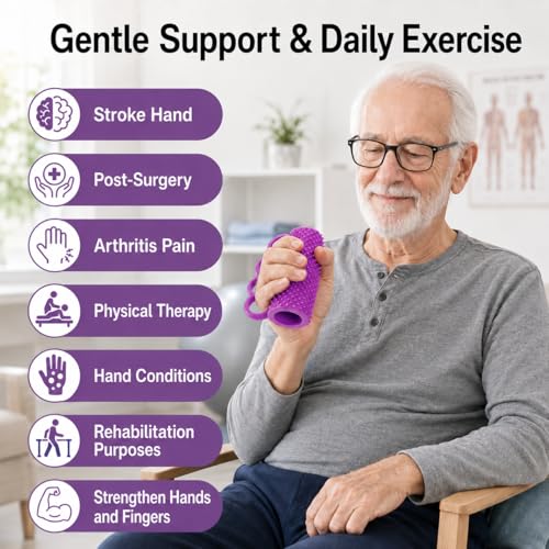 Hand Exercise Grip Ball for Grip Strength Training, 4-Finger Squeeze Ball, Textured Silicone Finger Exerciser for Stroke Hand Exercise, Arthritis and Carpal Tunnel Routines and Stress Relief - color: 2PC