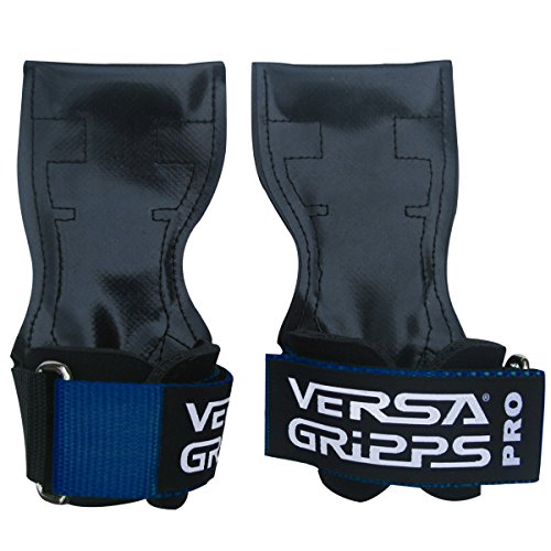Versa Gripps® Pro, Made in The USA, Wrist Straps for Weightlifting Alternative, The Best Training Accessory - color: Blue Pacific/Black, size: Small: 6-1/8" to 7"