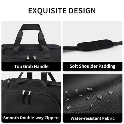 Gym Bag for Men & Women with Shoes Compartment and Wet Pocket Convertible Duffle Bag and Gym Backpack Waterproof Sports Duffel for Travel, Sports, Fitness & Workout