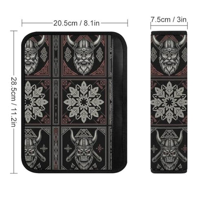 2 Pack Warrior Vikings Norse Mythology Car Seat Belt Pad Soft Padded Harness Pads Strap for Child, Car Seats Pushchair Strollers High Chair Pushchair, Anti-Slip Pad - color: Pattern 1137