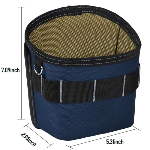 Tool Pouch Nails Screws Bag with Belt Clip (XL, Blue) - color: Blue