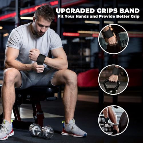 WSAKOUE Lifting Straps, Weightlifting Straps, Deadlift Straps with Padded Neoprene for Power Lifting, Bodybuilding, Gym Workout, Strength Training & Fitness Workout, Resistance - color: Blue