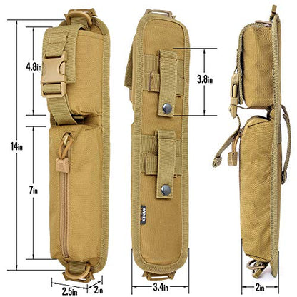 WYNEX Tactical Molle Accessory Pouch, Backpack Shoulder Strap Bag Shoulder Tape Additional Bag Multifunctional Hunting Tools Pouch - color: Khaki (upgraded) - 1 Pack