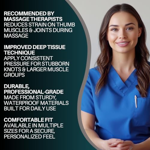Thumbsavers Advance Massage Tool for Deep Tissue and Trigger Point Massage – Joint Support for Massage Therapists, Chiropractors and Physical Therapists – Hand Protection Aid (Small, Teal) - size: Small