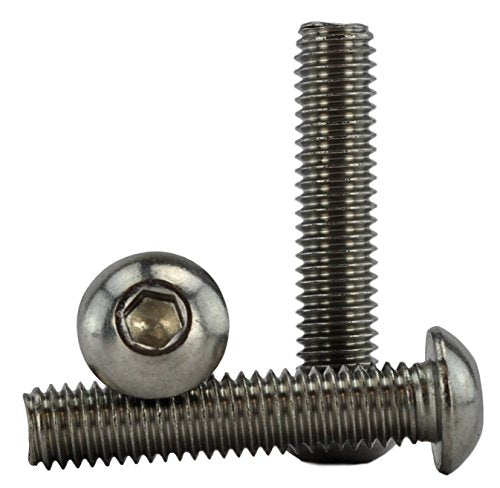 Chenango Supply 3/8-16 x 1-3/4" Stainless Socket Button Head Cap Screws | 18-8, Coarse Thread, Full Thread, Hex Drive, Corrosion-Resistant - size: 3/8-16 X 1-3/4