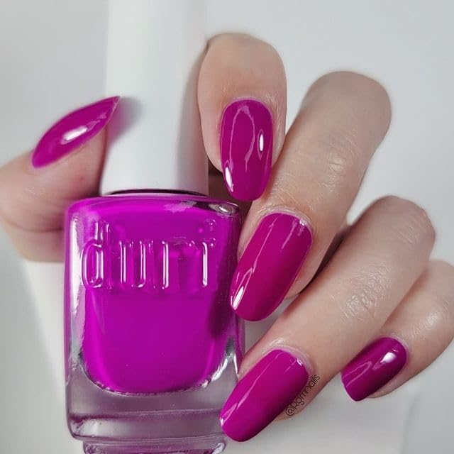 Duri Rejuvacote 1 Nail Growth System + 791 Berry Margarita Neon Purple Nail Polish Bundle - Nail Strengthener & Bold Semi-Matte Color Duo, Summer Manicure Set, 0.45 Fl Oz Each - color: Berry Margarita + Rejuvacote 1 (Pack of 2)