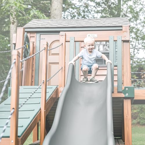 TUSK Avalanche 12 ft Rotomolded Playset Slide, Gray - color: Gray, size: 12 ft