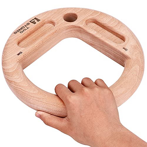 Two Stones Portable Hangboard Rock Climbing as Pull Up Ring for Rock Climbers Trainning Indoor or Outdoor Fingerboard Climbing Hang Board for Climbing