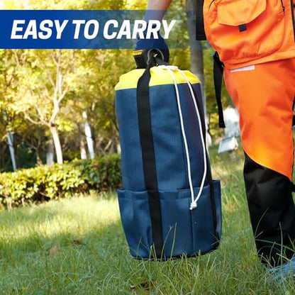 Arborist Rope Bag, Rope Storage Bag with 4 Side Pockets and Handle, Large Capacity Rope Organizer for Tree Climbing Gear and Rigging Equipment