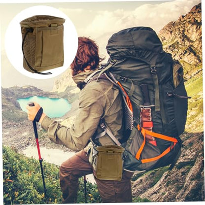 Yardwe Outdoor Utility Waist Pouch Adjustable Lightweight Drawstring Chalk Bag for Climbing and Bouldering Durable Multipurpose Fanny Pack Efficient Storage for Outdoor Supplies