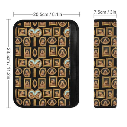 1 Pair Cute Capybara Plaid Car Seat Straps Shoulder Pads Soft Padded Harness Pads Strap for Adult Use, Stroller Pushchair High Chair, Comfortable Driving - color: Pattern 819