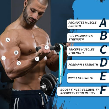 Wrist Forearm Roller Strengthener Exerciser: Forearm Blaster Forearm Roller Grip Strength Training with Anti-Slip Handles