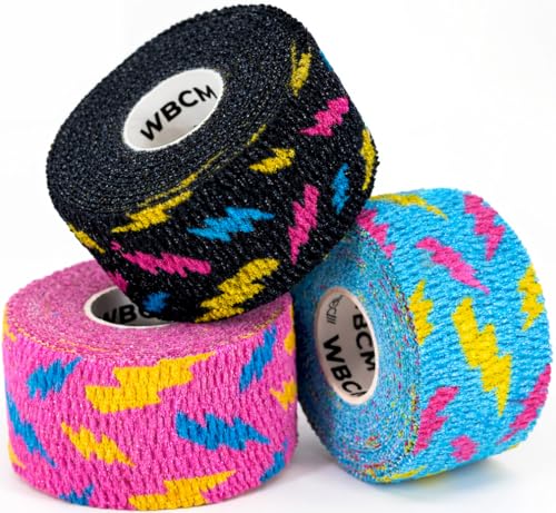 WARM BODY COLD MIND Lifting Thumb Tape for Weightlifting |1.5" x 20.6ft| - Hook Grip Tape for Gym, Powerlifting, Deadlift, Weight Lifting, Athletic Finger Wrap - color: Mix Thunder, size: 3 Rolls