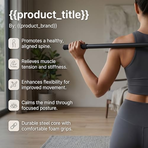 ZJchao Adjustable Yoga Stick Exercise Stretching Mobility Bar 3 Lengths 30 45 60 Inches with Full Foam Sleeve for Home Gym Pilates Flexibility Training